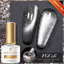 Load image into Gallery viewer, BORN PRETTY 7ml 9D Laser Cat Magnetic Gel Nail Gel Pink Magnetic Gel Soak Off UV LED Nail Varnish UV Gel Need Pink Nude Base