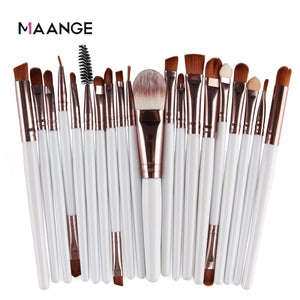 MAANGE 3/20 Pcs Makeup Brush Set Pro Eyeshadow Blending Foundation Powder Eyebrow Brush Double Head Brush Beauty Make Up Kits