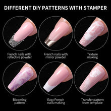 Load image into Gallery viewer, Transparent Nail Stamper with Scraper Jelly Silicone Stamp for French Nails Manicuring Kits Nail Art Stamping Tool