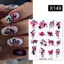 Load image into Gallery viewer, Harunouta 1 Sheet Nail Water Decals Transfer Lavender Spring Flower Leaves Nail Art Stickers Nail Art Manicure DIY