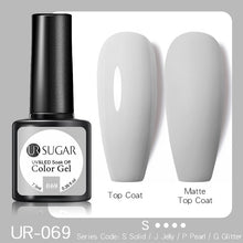 Load image into Gallery viewer, UR SUGAR 7.5ML Dark Blue Matte Top Coat Color UV Nail Gel Polish Semi Permanent Soak Off UV LED Gel Nail Gel Nail Art DIY Design
