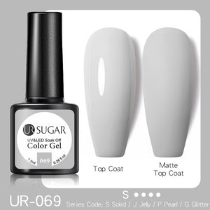 UR SUGAR 7.5ML Dark Blue Matte Top Coat Color UV Nail Gel Polish Semi Permanent Soak Off UV LED Gel Nail Gel Nail Art DIY Design