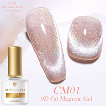 Load image into Gallery viewer, BORN PRETTY 7ml 9D Laser Cat Magnetic Gel Nail Gel Pink Magnetic Gel Soak Off UV LED Nail Varnish UV Gel Need Pink Nude Base