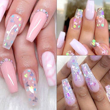 Load image into Gallery viewer, Holographic Butterfly Flakes Nail Art Glitter Sparkly 3D Laser Butterfly Sequins Tips DIY Polish Nail Art Decorations Manicure