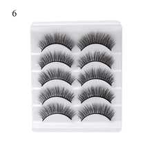 Load image into Gallery viewer, Eye makeup accessories 5 pairs set Cos cross false eyelashes Lash Extension 3D bunch Japanese Fairy Little Devil Cosplay 5 Pairs