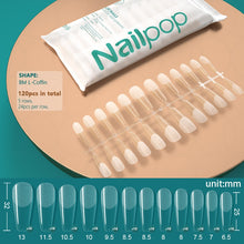 Load image into Gallery viewer, NAILPOP 120pcs False Nails Acrylic Press on Nails Coffin Artificial Nails Clear Fake Nail Tips for Extension Manicure Tool