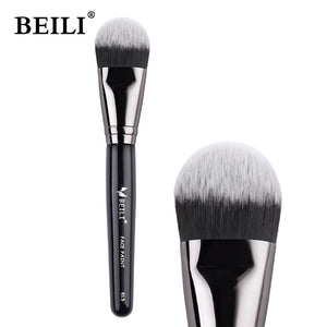 BEILI Black Foundation Make up Brush Big Definer Powder Blush Soft Synthetic Hair Makeup Brushes Highlighter Fan Contour Tools