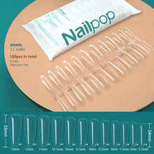 Load image into Gallery viewer, NAILPOP 120pcs False Nails Acrylic Press on Nails Coffin Artificial Nails Clear Fake Nail Tips for Extension Manicure Tool