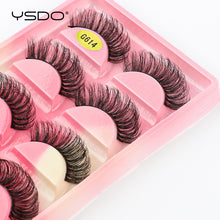 Load image into Gallery viewer, YSDO 5 Pairs Eyelashes Natural Long 3D Mink Lashes Fluffy Volume Mink False Eyelashes Cruelty Free Wispy Lashes Makeup Cilios