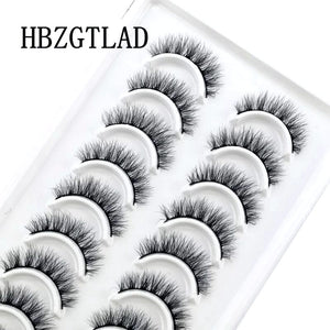 NEW 10 Pairs Natural False Eyelashes Fake Lashes Long Makeup 3d Mink Lashes Extension Eyelash Mink Eyelashes for Beauty 54