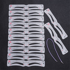 2023 Professional One Step Eyebrow Stamp Shaping Set Pen Pencil Waterproof Makeup For Women Perfect Brows Stencil And Kit Tattoo