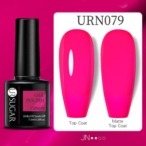 UR SUGAR 7.5ml Thermal Ultra-thin Glitter Gel Soak Off UV Gel Color-chaging Snowflake Temperature Color Change Nail Art Varnish