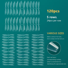 Load image into Gallery viewer, NAILPOP 120pcs False Nails Acrylic Press on Nails Coffin Artificial Nails Clear Fake Nail Tips for Extension Manicure Tool