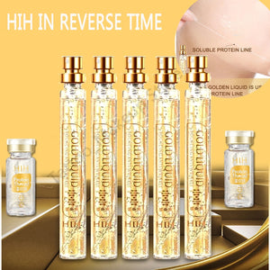 24K Gold Face Serum Active Collagen Silk Thread Facial Essence Anti-Aging Smoothing Firming Moisturizing Hyaluronic Skin Care