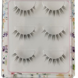 NEW Wholesale Mink Eyelashes 3pair lashes invisible band mink lashes reusable false eyelashes Makeup in Bulk