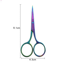 Load image into Gallery viewer, 1Pcs Eyebrow Scissor Makeup Eyelash Trimmer  Facial Hair Remover Manicure Scissor Nail Cuticle Tool Beauty Scissors