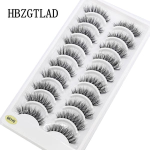 NEW 10 Pairs Natural False Eyelashes Fake Lashes Long Makeup 3d Mink Lashes Extension Eyelash Mink Eyelashes for Beauty 54