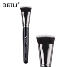 Load image into Gallery viewer, BEILI Black Foundation Make up Brush Big Definer Powder Blush Soft Synthetic Hair Makeup Brushes Highlighter Fan Contour Tools