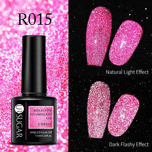 UR SUGAR 7.5ml Thermal Ultra-thin Glitter Gel Soak Off UV Gel Color-chaging Snowflake Temperature Color Change Nail Art Varnish