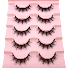 Load image into Gallery viewer, 2022 New 5 pairs natural false eyelashes fake lashes long makeup 3d mink lashes eyelash extension mink eyelashes short eyelashes