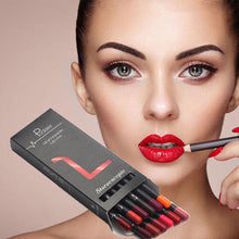 Load image into Gallery viewer, 6 12Pcs/Set Waterproof Pencil Lipstick Set Pen Matte Lip Liner Long Lasting Makeup Pens Easy to Wear Non-stick Cup карандаш для