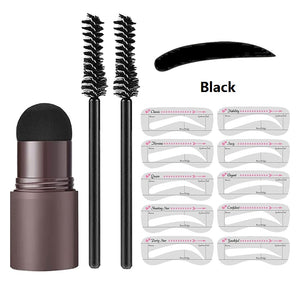 2023 Professional One Step Eyebrow Stamp Shaping Set Pen Pencil Waterproof Makeup For Women Perfect Brows Stencil And Kit Tattoo