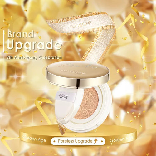 FOCALLURE Poreless BB Air Cushion Foundation CC Cream Matte Concealer Whitening Makeup Cosmetic Waterproof Brighten Face Base