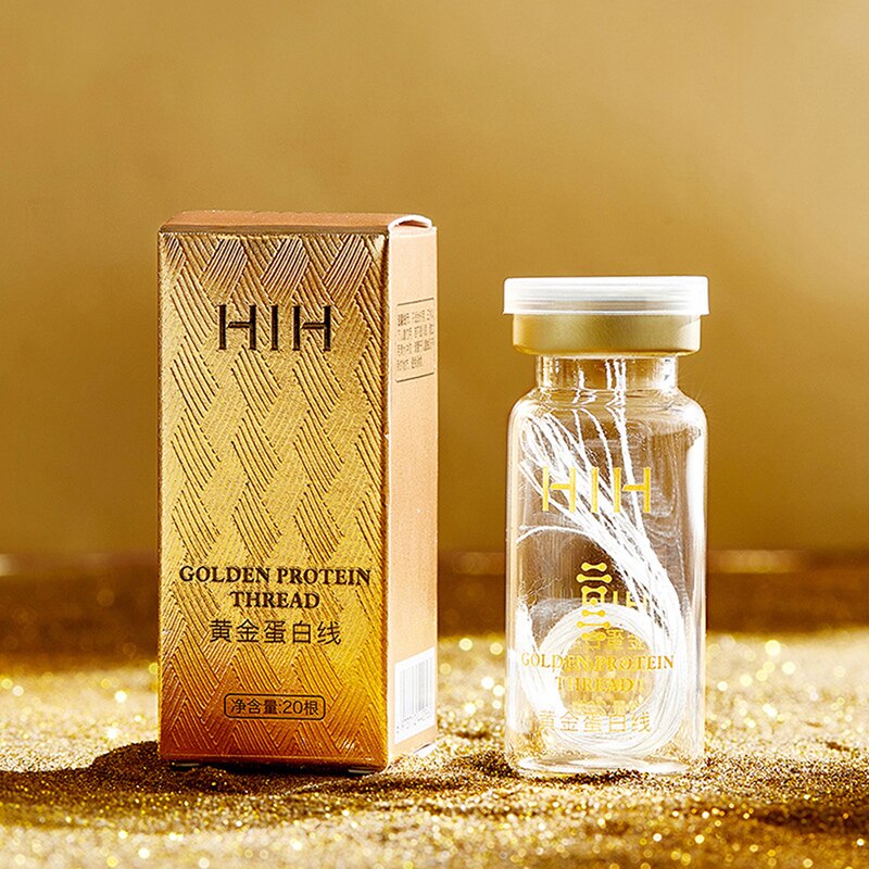 24K Gold Face Serum Active Collagen Silk Thread Facial Essence Anti-Aging Smoothing Firming Moisturizing Hyaluronic Skin Care