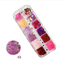 Load image into Gallery viewer, Holographic Butterfly Flakes Nail Art Glitter Sparkly 3D Laser Butterfly Sequins Tips DIY Polish Nail Art Decorations Manicure