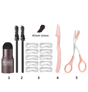 2023 Professional One Step Eyebrow Stamp Shaping Set Pen Pencil Waterproof Makeup For Women Perfect Brows Stencil And Kit Tattoo