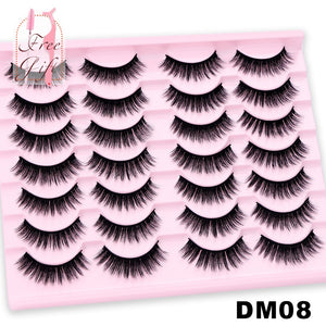 AYRMILLA Natural False Eyelashes 5/10/14Pairs Dramatic 3D Mink Lashes Thick Fake Eyelash Extension Faux Cils Makeup maquiagem