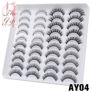 AYRMILLA 5/20Pairs 3D Mink Lashes Natural False Eyelashes Dramatic Thick Fake Eyelash Extension Faux Cils Wholesale Makeup Tools