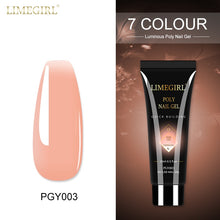 Load image into Gallery viewer, Limegirl 15ml Poly Nail Gel Glitter Building Nail Gel For Manicure Nail Art Design Luminous Polygels Extension Nail Gel For Nail
