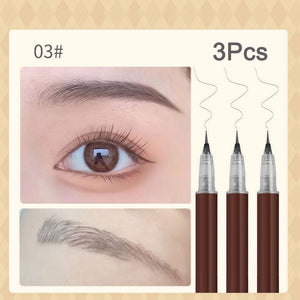 New 3/1Pc Waterproof Liquid Eyebrow Easy To Color Sweat-proof Eyebrow Pen 0.01MM Ultra Thin Head Eye Makeup Cosmetic Wholesale