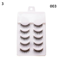 Load image into Gallery viewer, Eye makeup accessories 5 pairs set Cos cross false eyelashes Lash Extension 3D bunch Japanese Fairy Little Devil Cosplay 5 Pairs