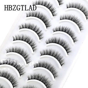 NEW 10 Pairs Natural False Eyelashes Fake Lashes Long Makeup 3d Mink Lashes Extension Eyelash Mink Eyelashes for Beauty 54