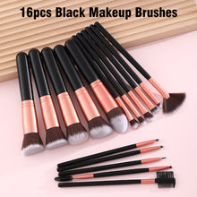 Load image into Gallery viewer, FJER Makeup Brushes Premium Synthetic Foundation Powder Concealers Eye Shadows Makeup Kit 9PCS-24 PCS Brush Set (Black Rose)