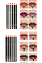 Load image into Gallery viewer, 6 12Pcs/Set Waterproof Pencil Lipstick Set Pen Matte Lip Liner Long Lasting Makeup Pens Easy to Wear Non-stick Cup карандаш для