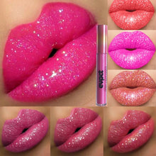 Load image into Gallery viewer, Waterproof Diamond Shimmer Glitter Lip Gloss 18 Colors Matte Glitter Liquid Lipstick Diamond Pearl Colour Lip Gloss Sexy Make Up