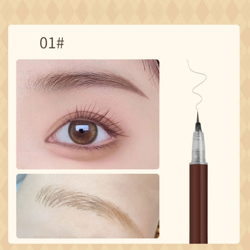 New 3/1Pc Waterproof Liquid Eyebrow Easy To Color Sweat-proof Eyebrow Pen 0.01MM Ultra Thin Head Eye Makeup Cosmetic Wholesale