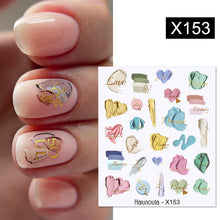 Load image into Gallery viewer, Harunouta 1 Sheet Nail Water Decals Transfer Lavender Spring Flower Leaves Nail Art Stickers Nail Art Manicure DIY