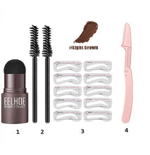 Load image into Gallery viewer, 2023 Professional One Step Eyebrow Stamp Shaping Set Pen Pencil Waterproof Makeup For Women Perfect Brows Stencil And Kit Tattoo
