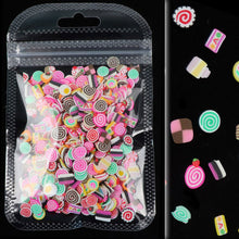 Load image into Gallery viewer, Mixed 3D Fruit Slices Sticker Polymer Clay DIY Designs Slice Lemon Nail Art Sliders Nails Art Decors Women Nail Tips Manicure