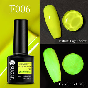 UR SUGAR 7.5ml Thermal Ultra-thin Glitter Gel Soak Off UV Gel Color-chaging Snowflake Temperature Color Change Nail Art Varnish