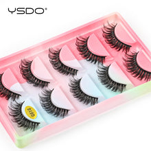 Load image into Gallery viewer, YSDO 5 Pairs Eyelashes Natural Long 3D Mink Lashes Fluffy Volume Mink False Eyelashes Cruelty Free Wispy Lashes Makeup Cilios