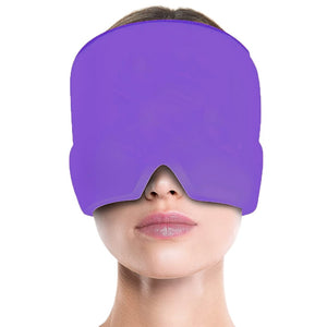 Gel Hot Cold Therapy Headache Migraine Relief Cap For Chemo,Sinus,Neck Wearable Therapy Wrap Stress Pressure Pain Relief Massage