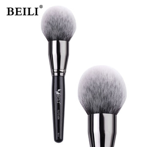 BEILI Black Foundation Make up Brush Big Definer Powder Blush Soft Synthetic Hair Makeup Brushes Highlighter Fan Contour Tools