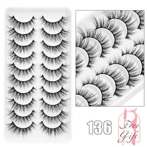 AYRMILLA 5/20Pairs 3D Mink Lashes Natural False Eyelashes Dramatic Thick Fake Eyelash Extension Faux Cils Wholesale Makeup Tools