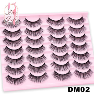 AYRMILLA Natural False Eyelashes 5/10/14Pairs Dramatic 3D Mink Lashes Thick Fake Eyelash Extension Faux Cils Makeup maquiagem