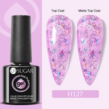 Load image into Gallery viewer, UR SUGAR 7ml Gold Glitter Gel Nail Polish Platinum Shining Mineral Sequins Soak Off UV LED Gel Nail Semi Permanent Manicure